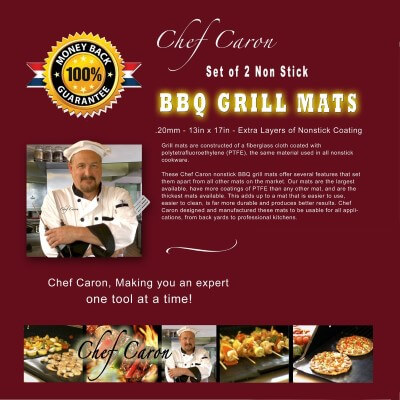 Chef Caron Non Stick BBQ Grill Mats