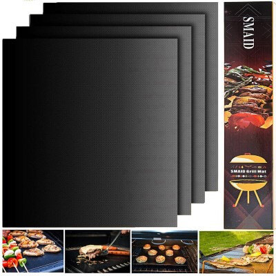 Smaid - Grill Mat Set of 4 - 100% Non-stick BBQ Grill Mats
