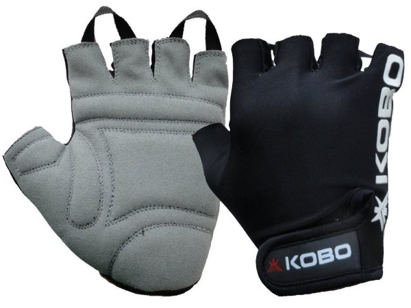 Kobo Exercise Weight Lifting Grippy Hand Protector Padded Gym & Fitness Gloves