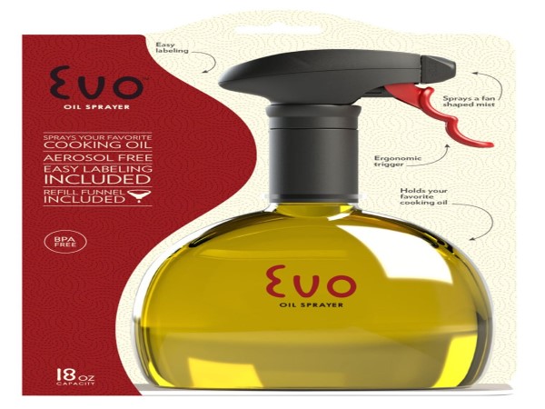 Evo Kitchen and Grill Olive Oil and Cooking Oil Trigger Sprayer Bottle