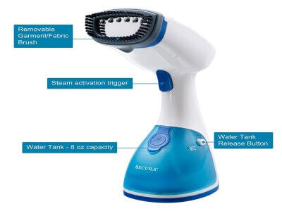 Secura Instant-Steam Handheld Garment and Fabric Steamer