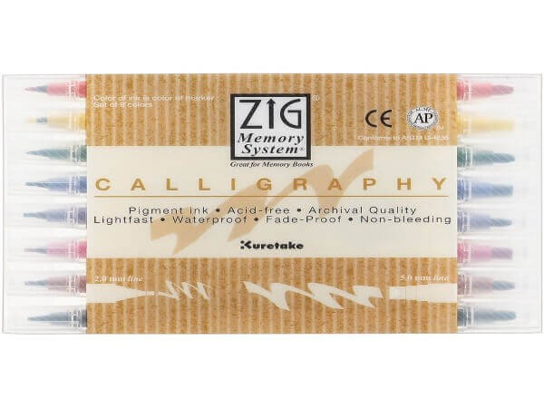 Zig Memory System Calligraphy Markers